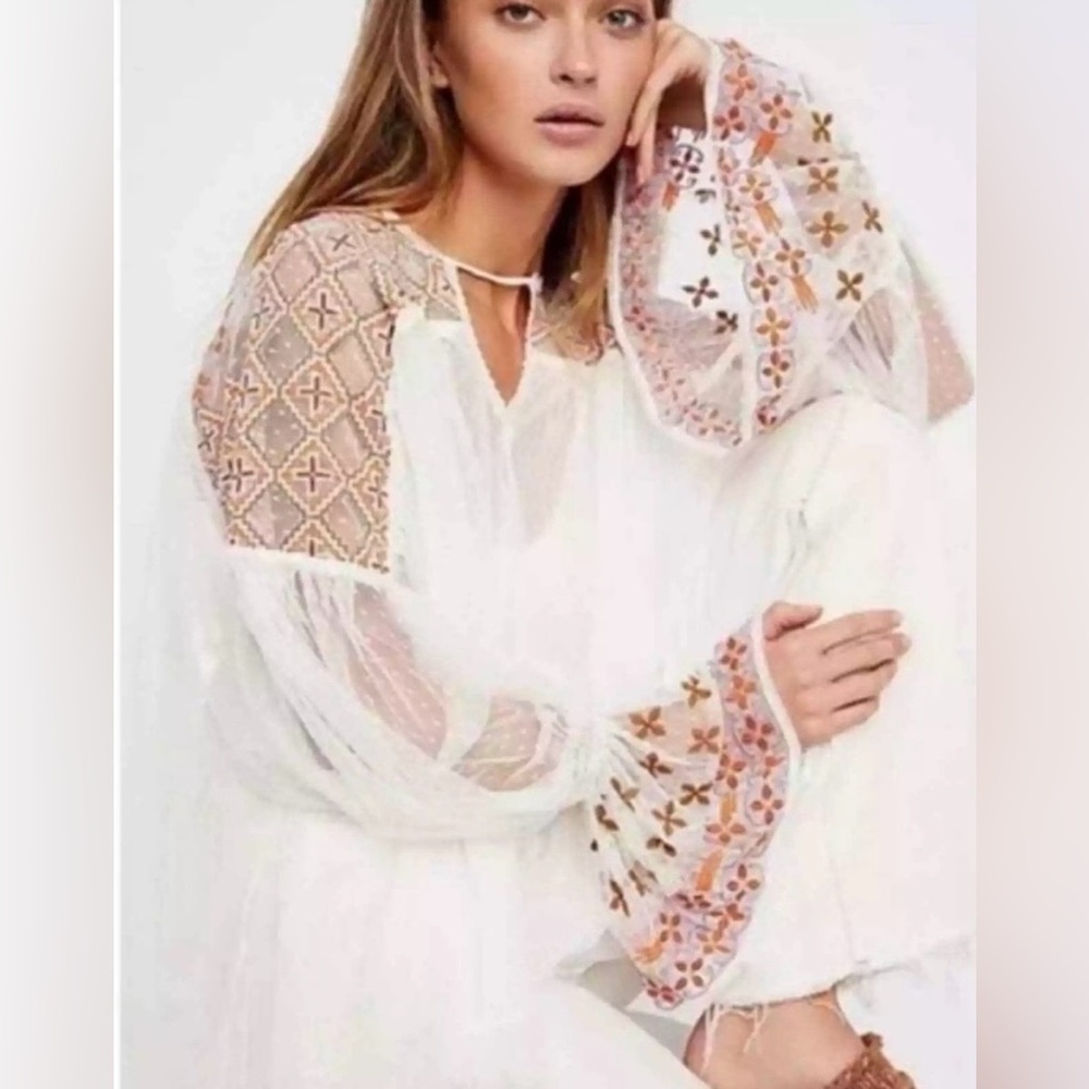 Free People Joyride Blouse Medium - Picture 1 of 16